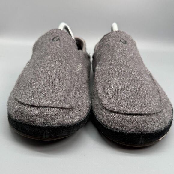 Olukai Moloa Hulu Men\'s 9 Gray Wool Lightweight Slip-On Low Top Comfort Slippers main image 9